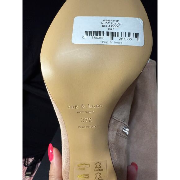 $525 MSRP - Rag & Bone Beha Nude Suede Bootie - Sz 7.5 - NWB - Picture 5 of 9